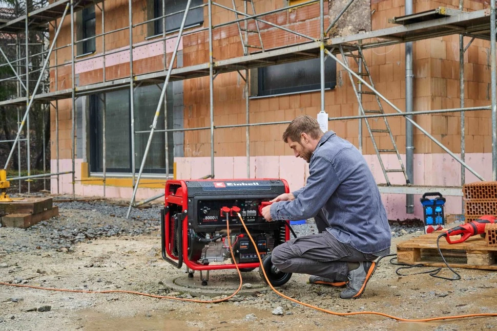 Генератор бензиновий Einhell TC-PG 8000 230В/400В, 3.3/8.0кВт, електростартер, AVR 25л, 96.74кг - 2