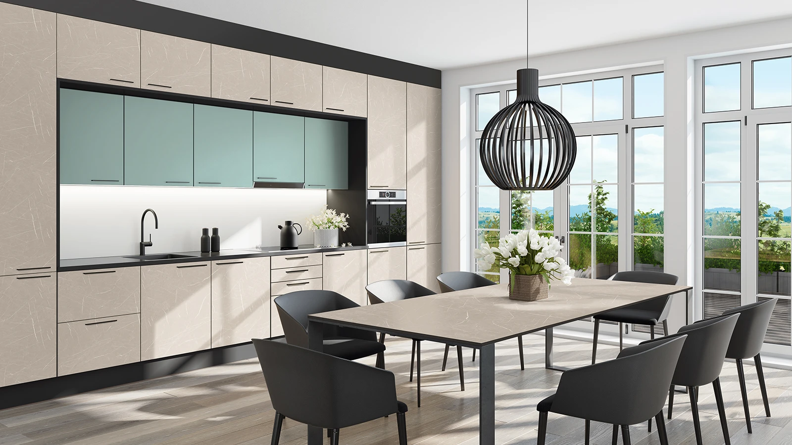 Плита LuxeForm S351 Compact 2095х647, 12 мм чорний двухсторонній Айленд - 2