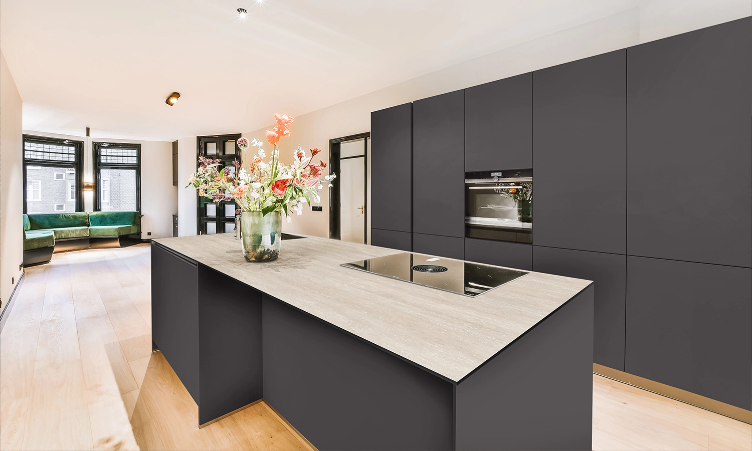 Плита LuxeForm S162 Compact 4200х1400, 12 мм чорний двухсторонній Травертин Айріш - 2