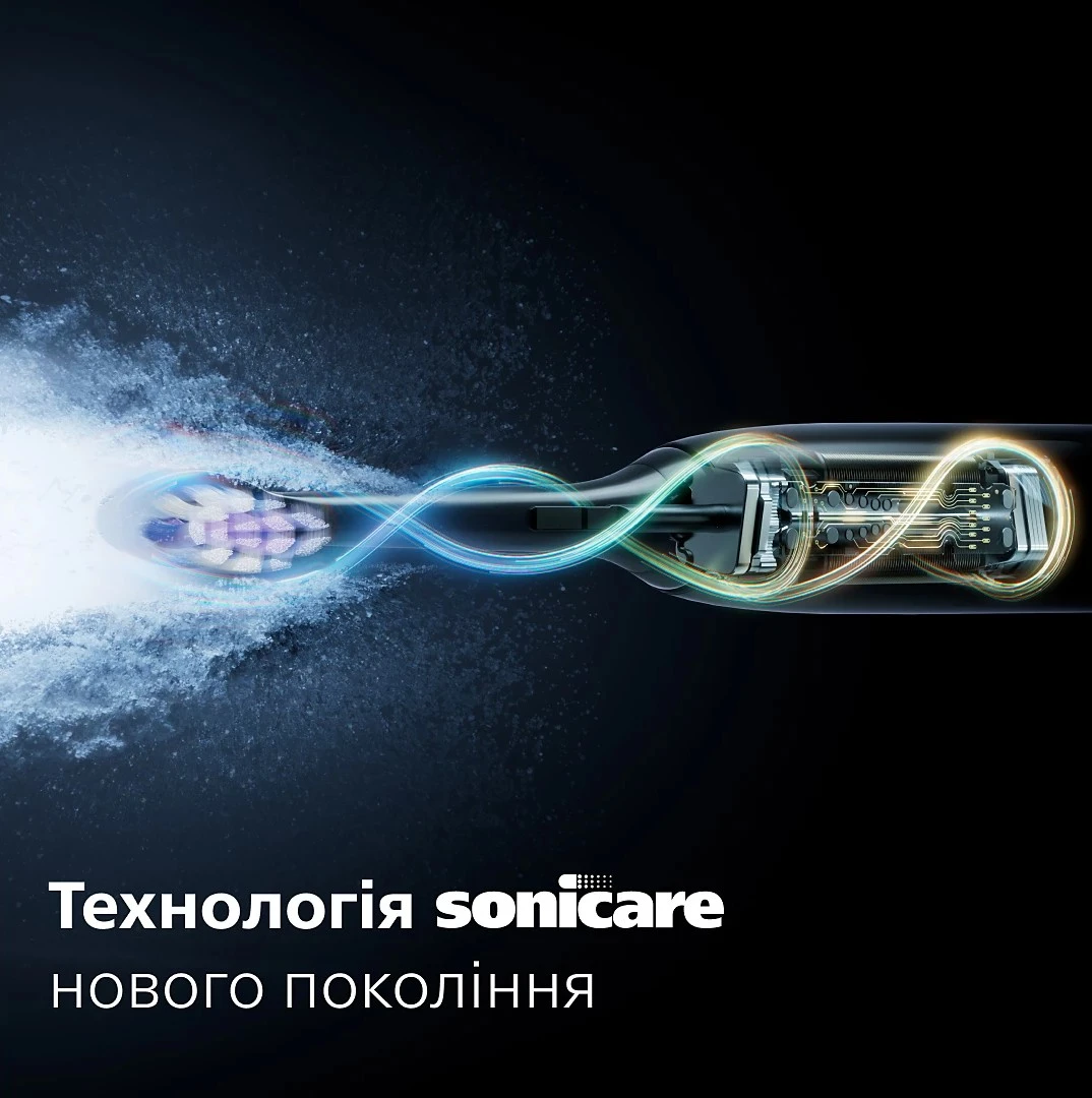 Щітка зубна електр. Philips, Sonicare 6100 Series, 62т. колив/хв, насадок-1, футляр, блакитний - 2