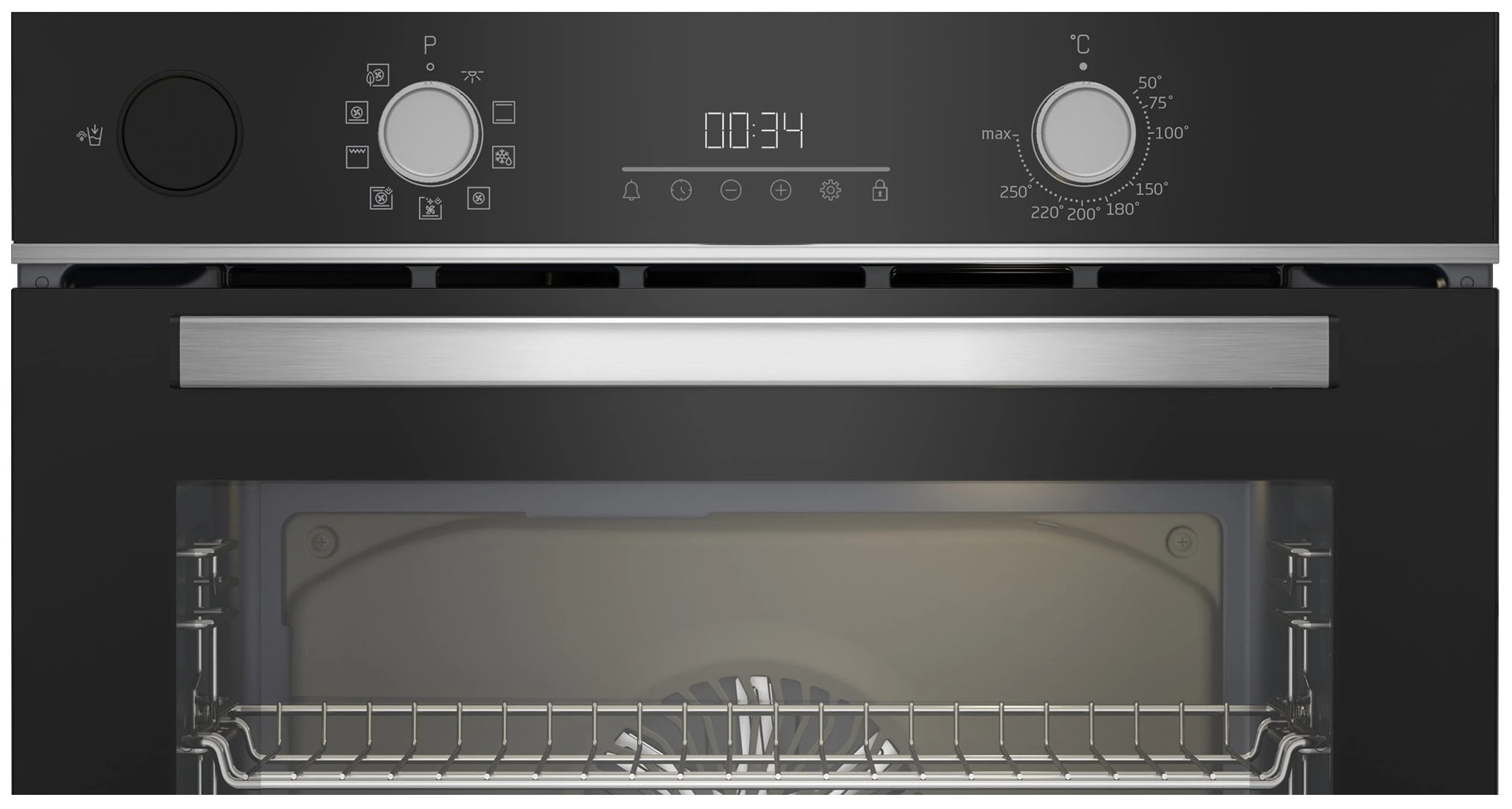 Духова шафа Beko електрична, 72л, A+, дисплей, конвекція, телескопічні направляючі, нерж. сталь - 2