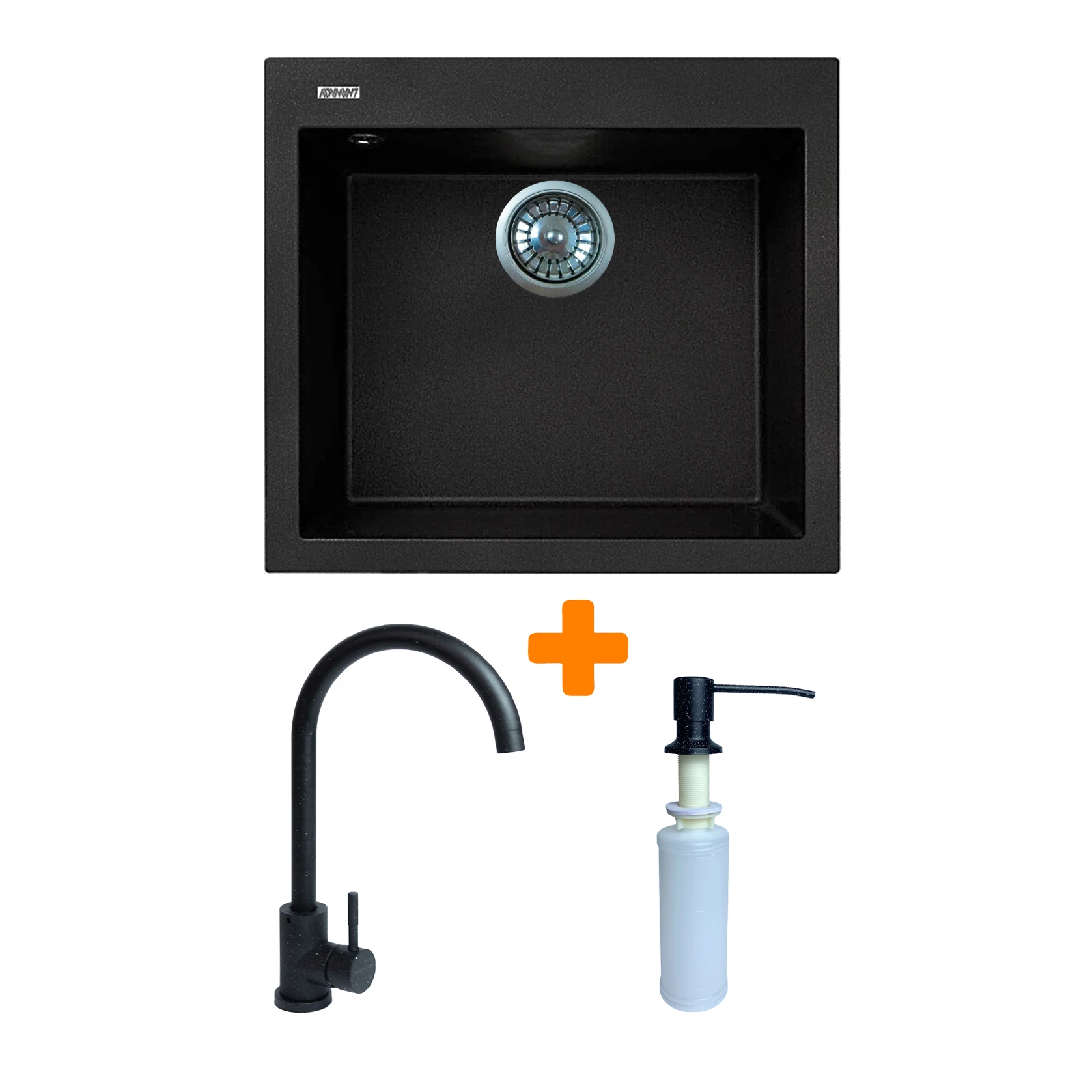 Набір кухонний Adamant Univer, штучний камінь, квадрат, без крила, 560х500х200мм, чаша - 1, врізна,