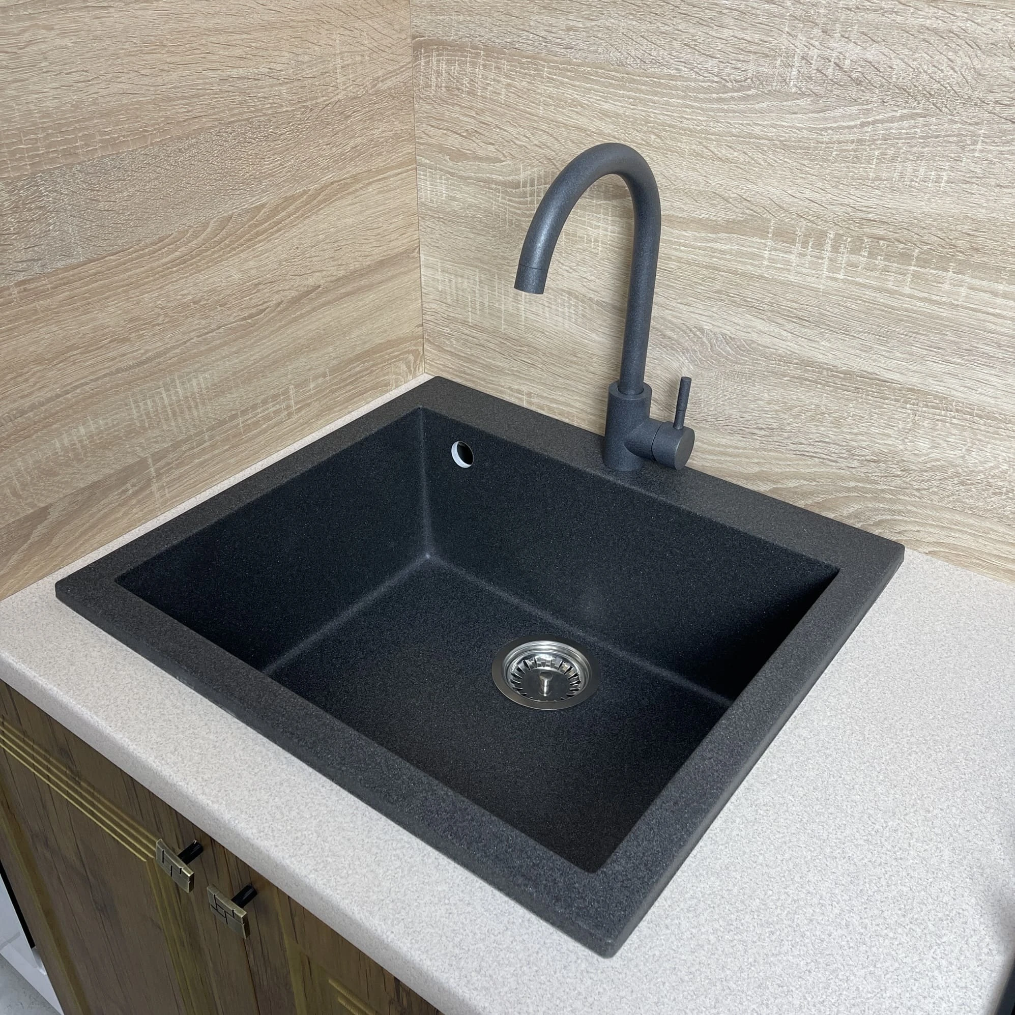 Набір кухонний Adamant Univer, штучний камінь, квадрат, без крила, 560х500х200мм, чаша - 1, врізна, - 2