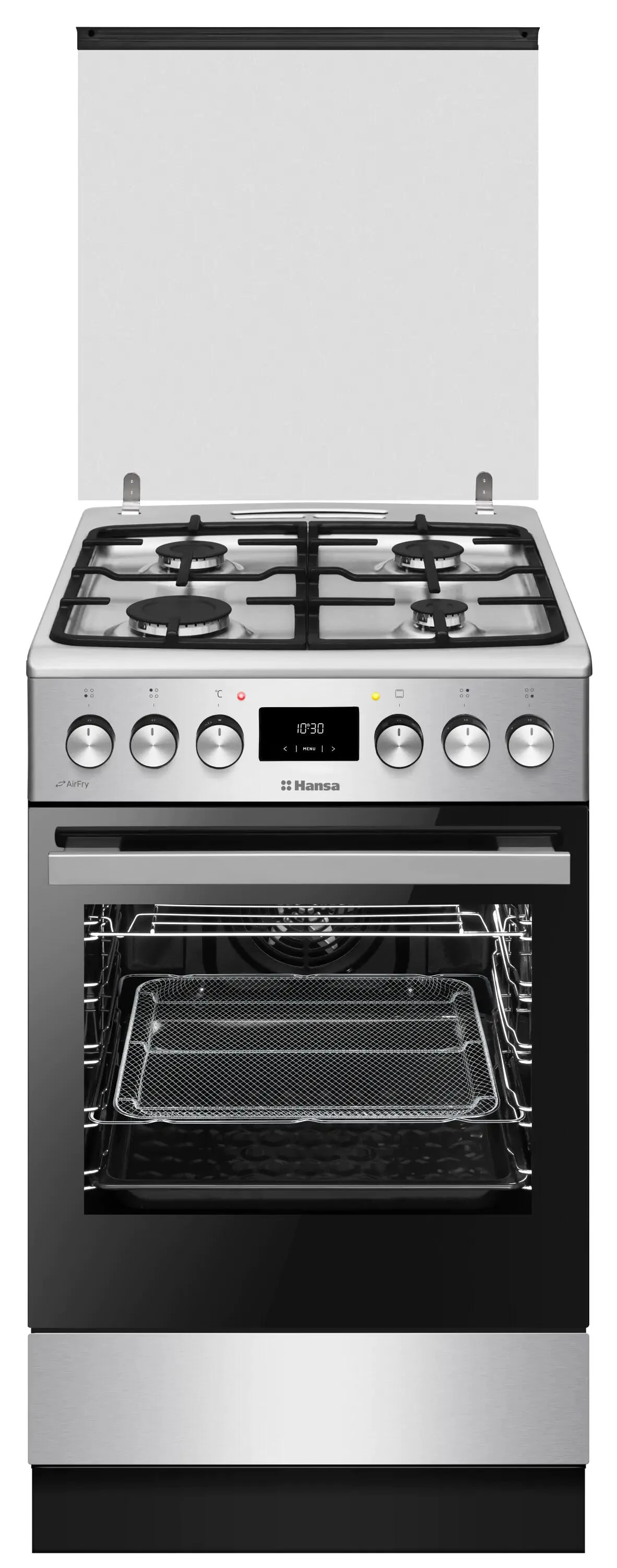 Плита Hansa комбінована, 50х60см, 65л, чавун, газ контр., дисплей, сірий - 2