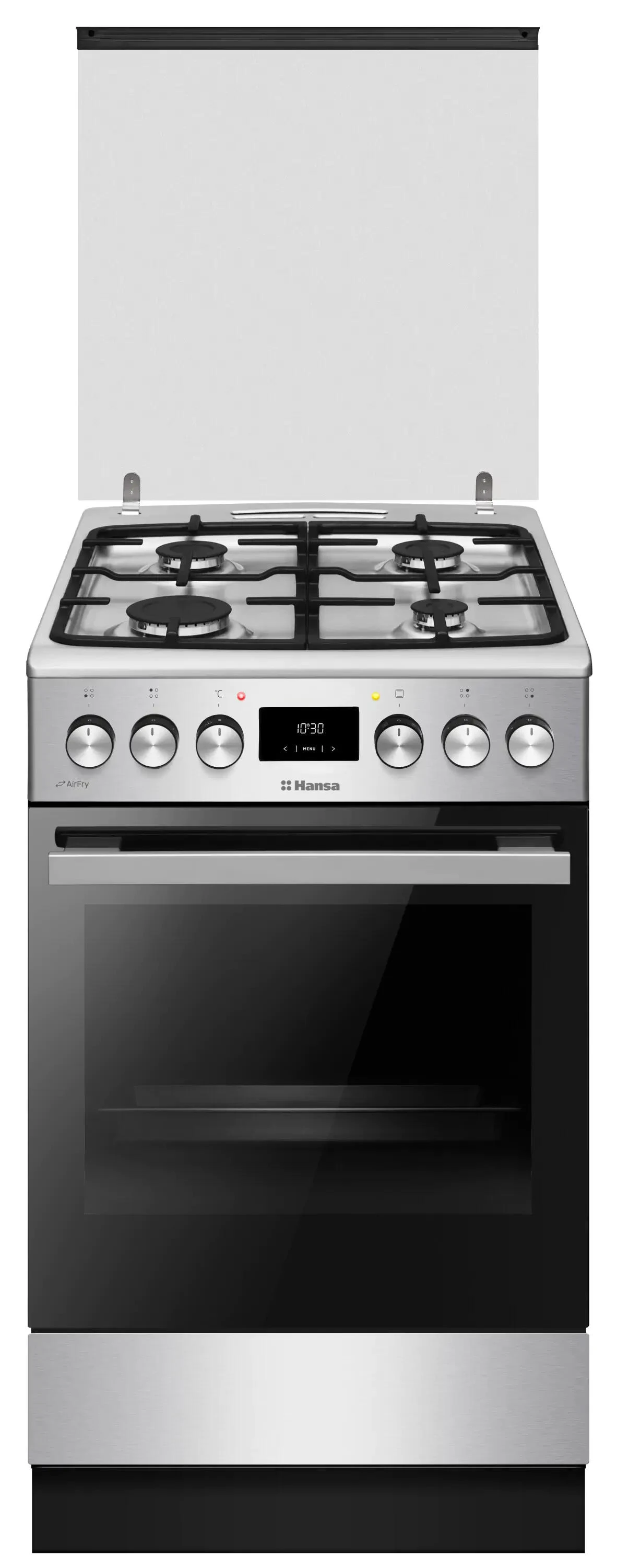 Плита Hansa комбінована, 50х60см, 65л, чавун, газ контр., дисплей, сірий