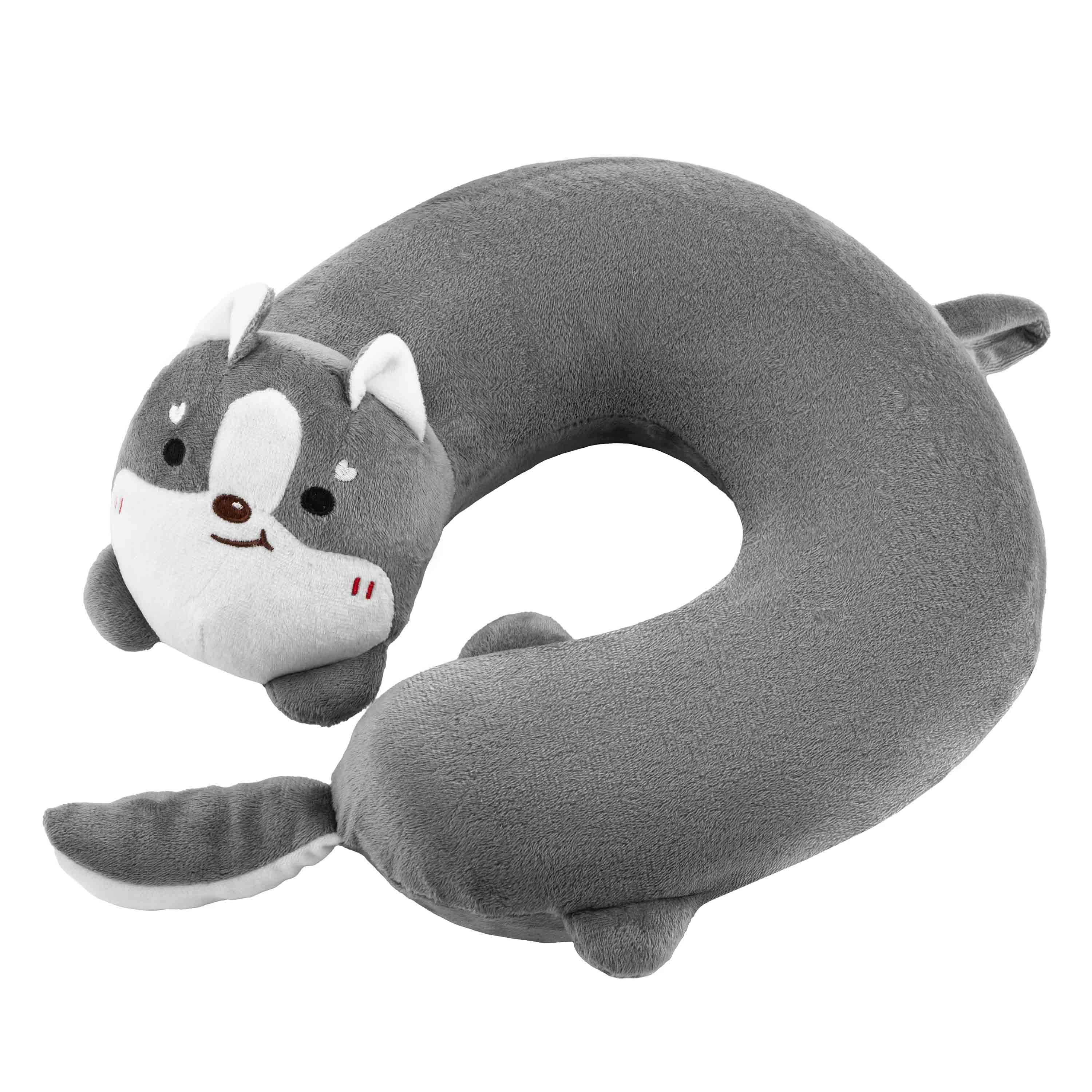 Подушка для шиї ARDESTO Travel Grey Cat 28х28см, поліуретанова піна, сірий - 2