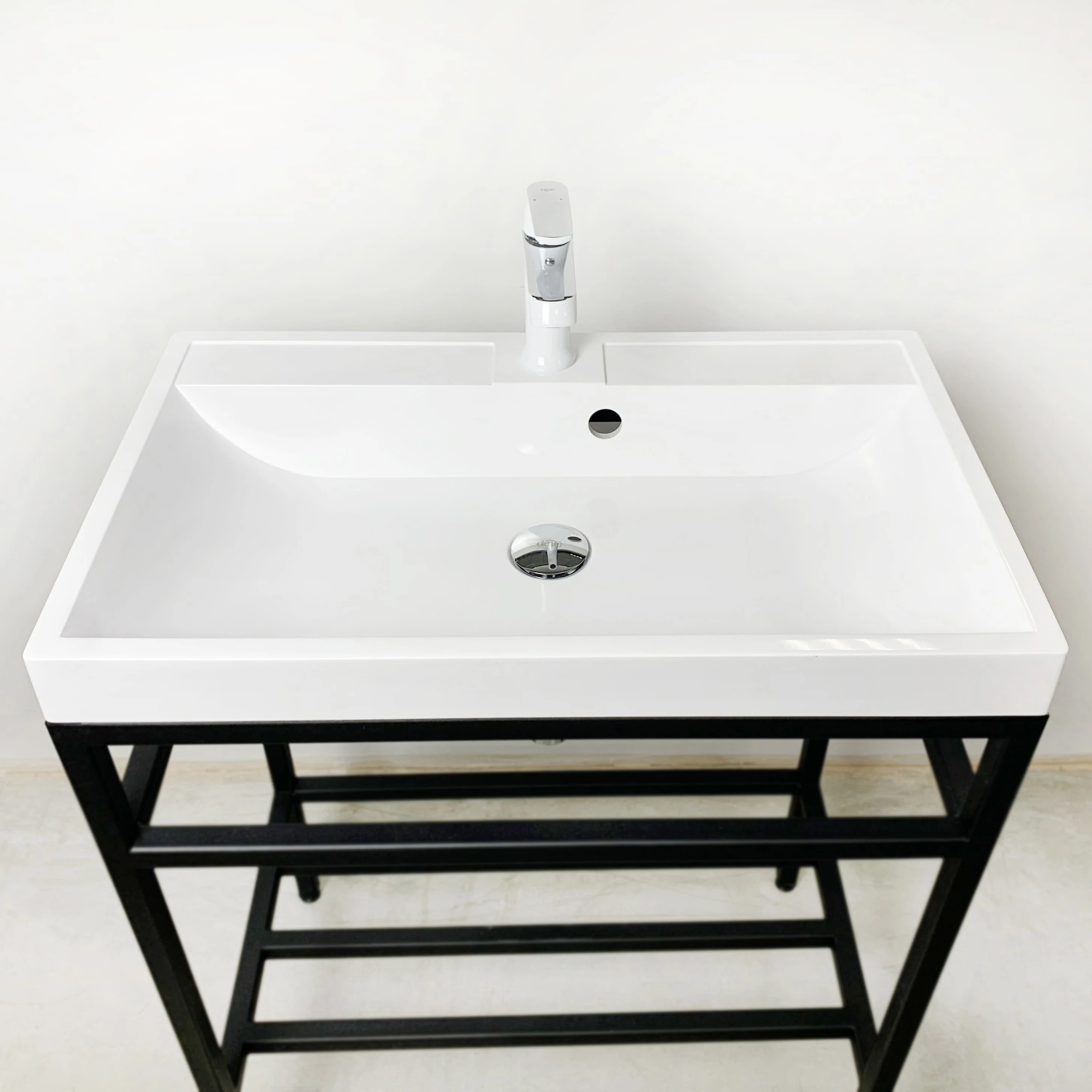 Раковина, умивальник Adamant STRENG NEW, штучний камінь, прямокут., з отвором для змішувача, з отвор - 2