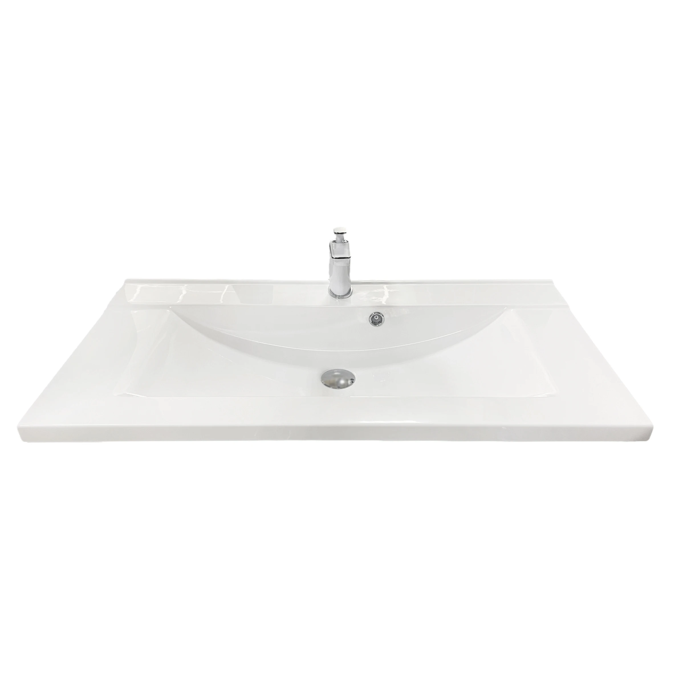 Раковина, умивальник Adamant QUANTO, штучний камінь, прямокут., з отвором для змішувача, з отвором д - 2