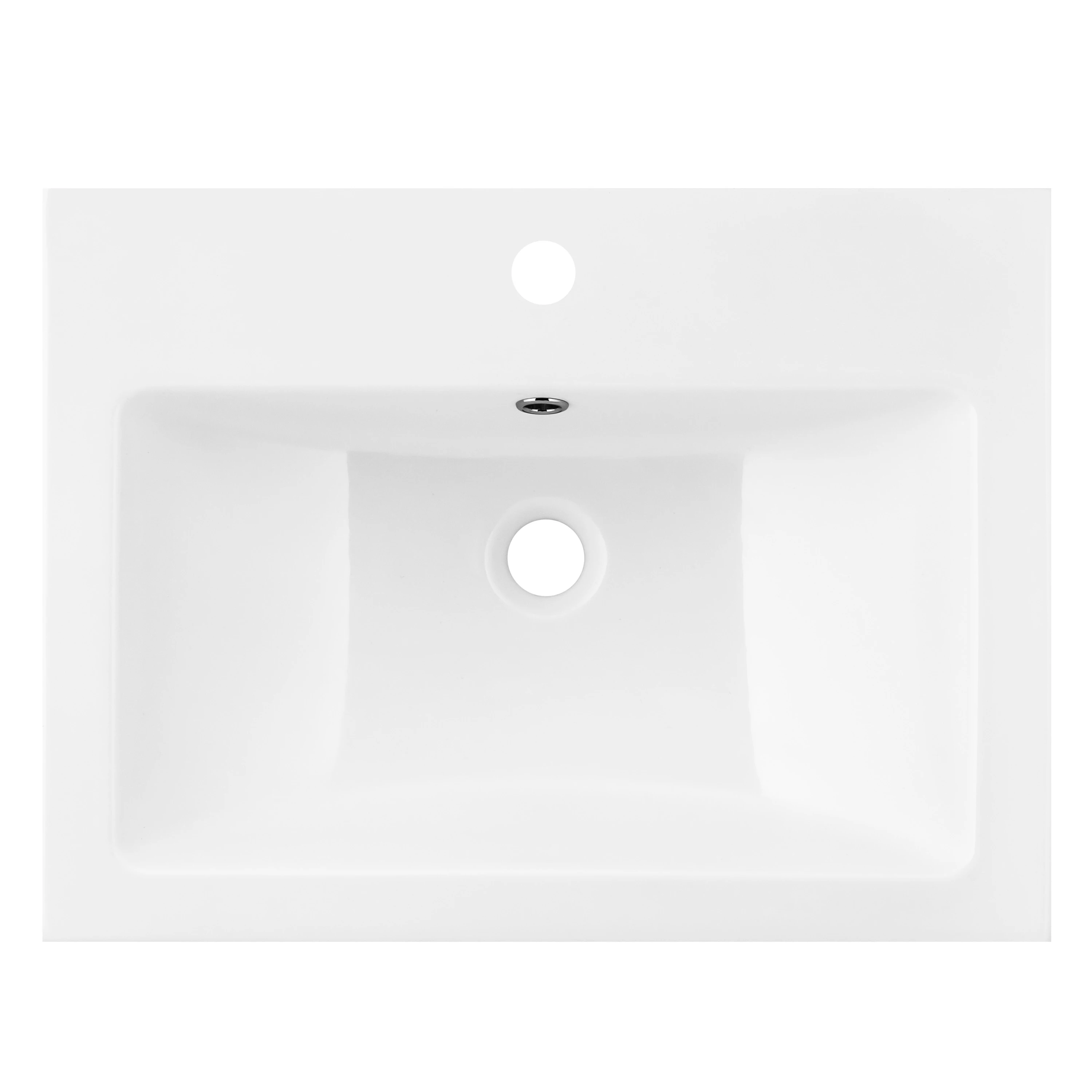 Раковина, умивальник ARDESTO Sati, штучний камінь, прямокут., з отвором для змішувача, з отвором для - 2