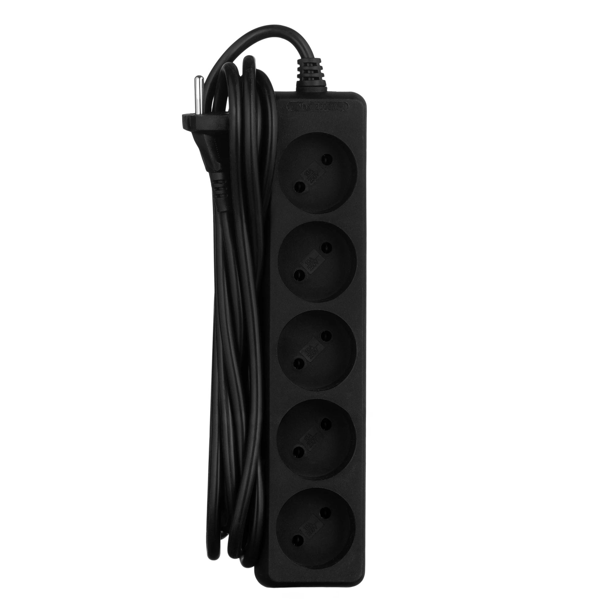 Подовжувач мережевий 2E 3м, 5xТипC, 10A, чорний - 2