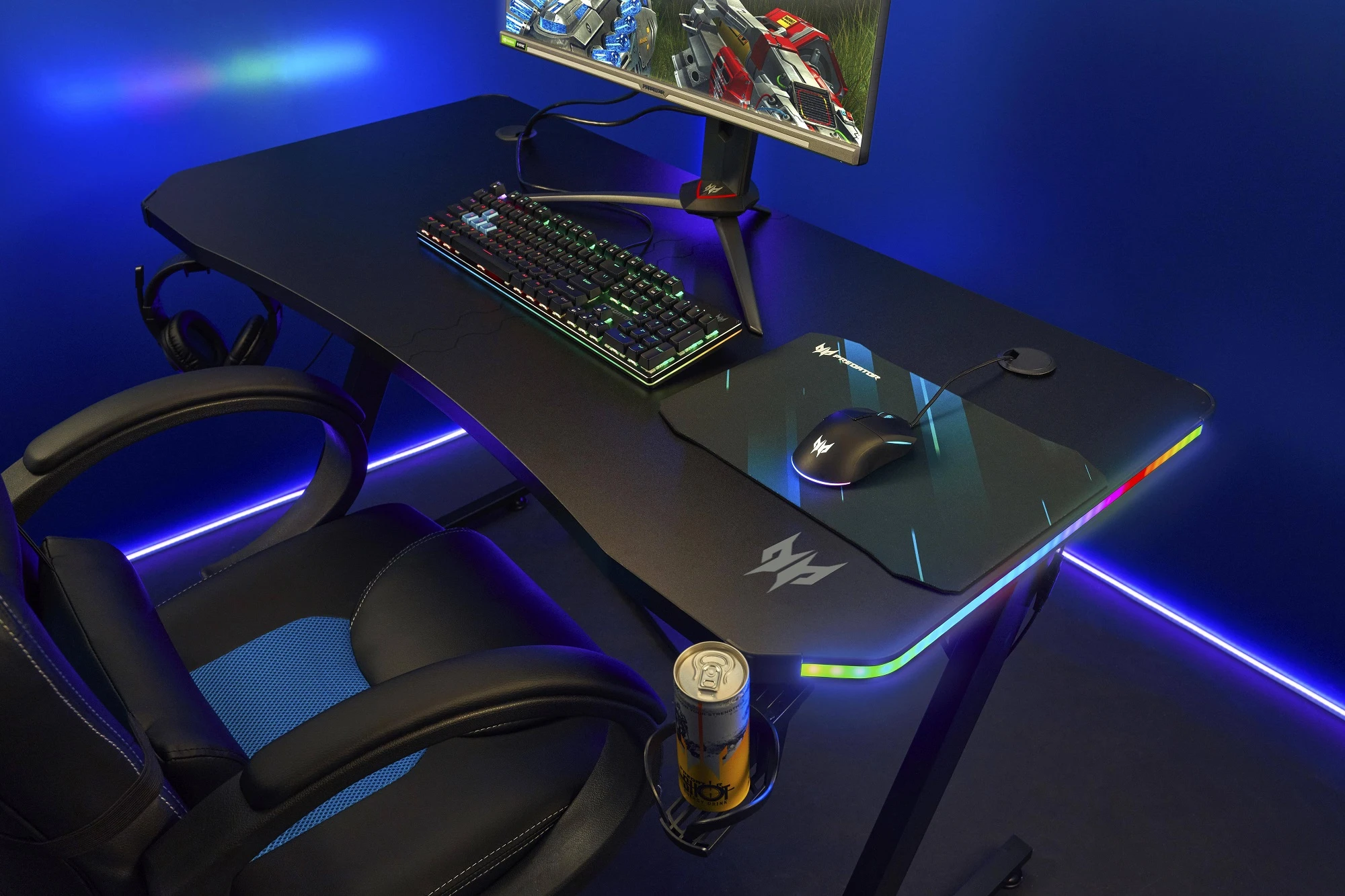 Стіл Acer Predator RGB (120x60 см), чорний - 2