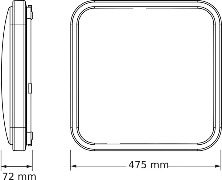 Світильник накладний OSRAM CEILING SKYNE 480мм  Square 72Вт 4000K - 2