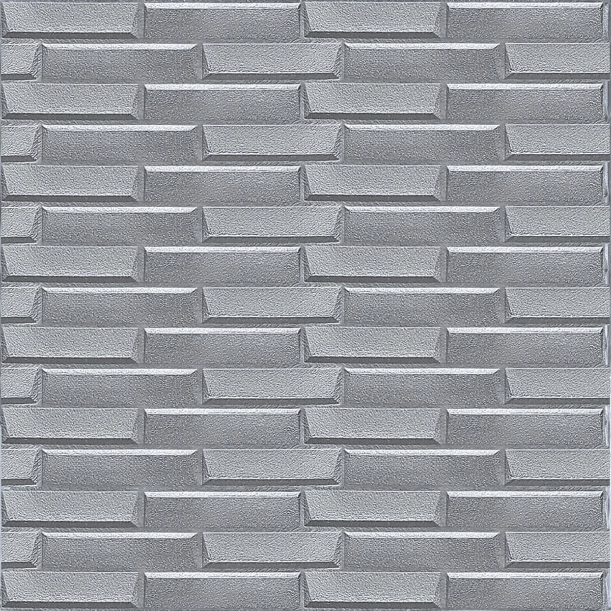 Самоклеюча 3D панель 3080x700x5мм Кладка Срібло SW-00001760 - 2
