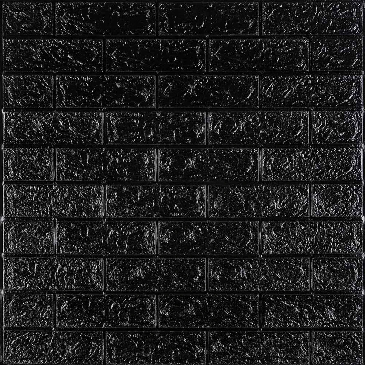 3D панель самоклеюча 700х770х5мм цегла Чорний (019-5) SW-00000151