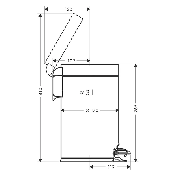 Відро для сміття HANSGROHE ADDSTORIS 41775000 - 2