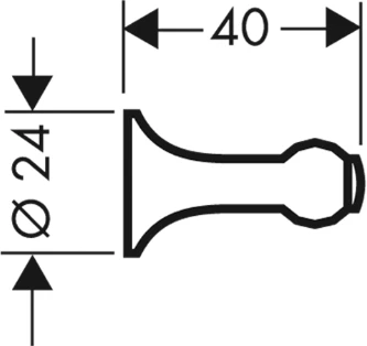 Axor Terrano (1) - гачок HANSGROHE 41337000 - 2