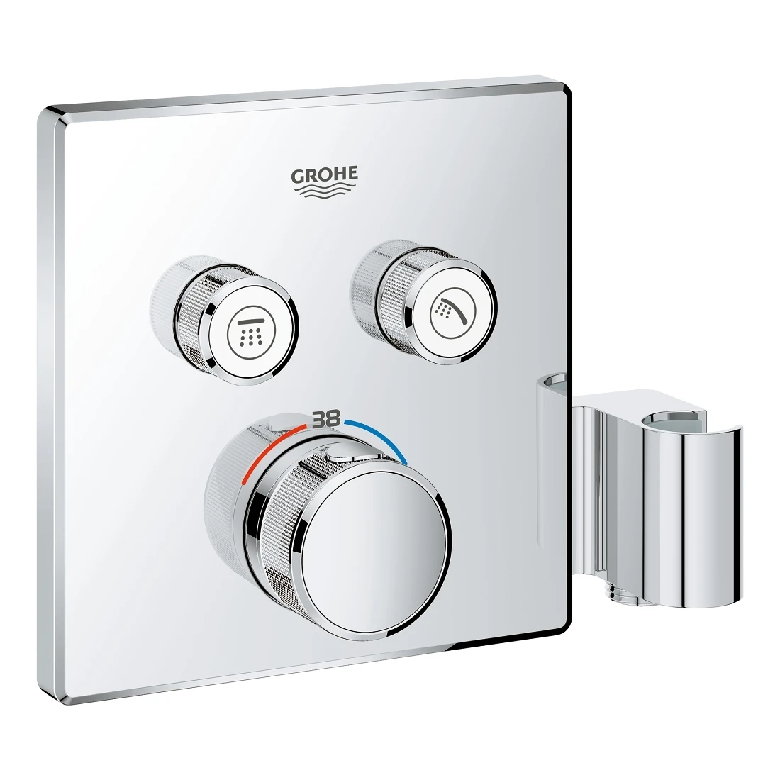 Grohtherm SmartControl Термостат для душу, зовнішня частина, на 2 споживача, з вбудованим утримуваче