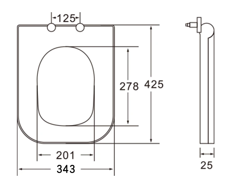 KUBIK сидіння duroplast slim slow-closing - 2