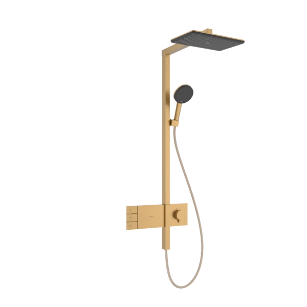 RAINDANCE ALIVE Q Showerpipe душова система 210/340  2jet, з термостатом, шліфованна бронза