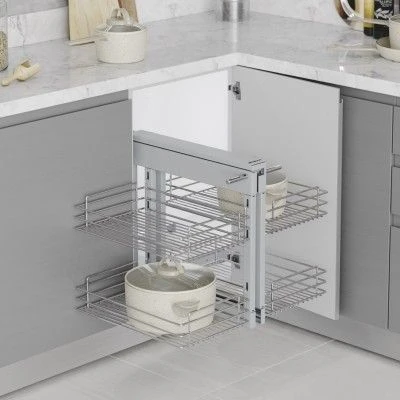 Висувний кутовий механізм Secret, 400мм, хром S-3005 С