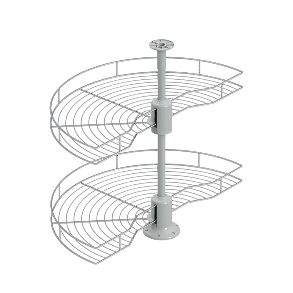 Карусель 1/2 d=740х420x 650-700 хром 450mm, S-3011 - 2