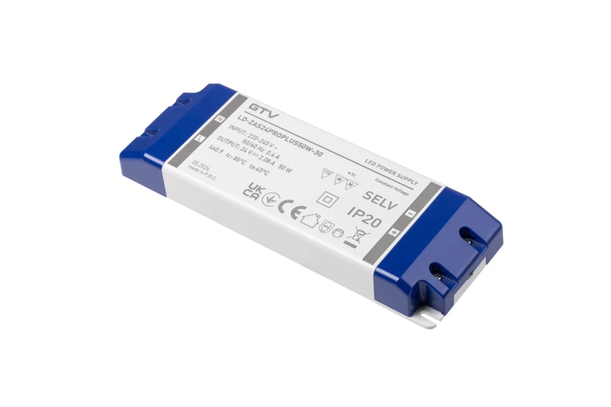 Блок живлення LED PRO+ 24V, 50W, input 220-240VAC, IP20, розм.185x65x22 mm