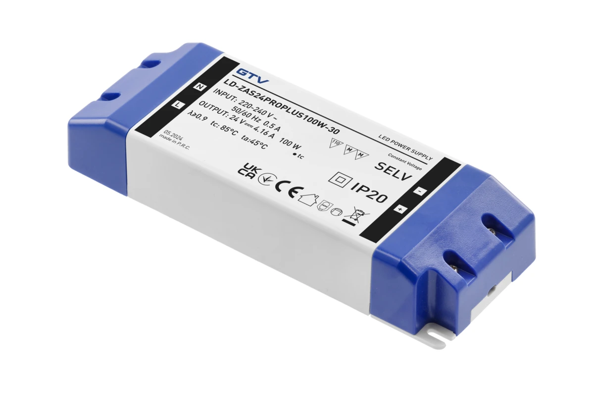 Блок живлення LED PRO+ 24V, 100W, input 220-240VAC, IP20, розм.180x66x32 mm