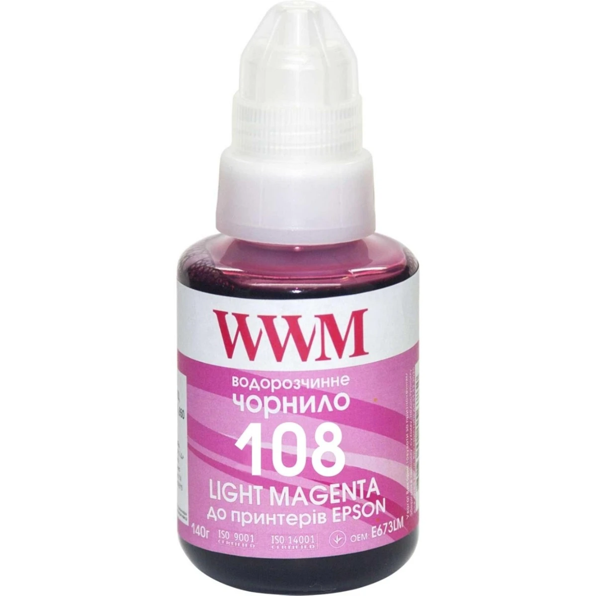 Чорнило WWM 108 для Epson L8050/L18050 140г Light Magenta (E108LM)