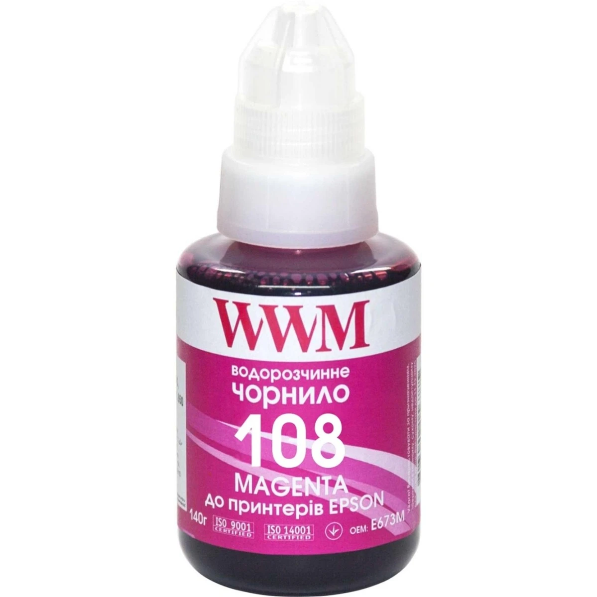 Чорнило WWM 108 для Epson L8050/L18050 140г Magenta (E108M)