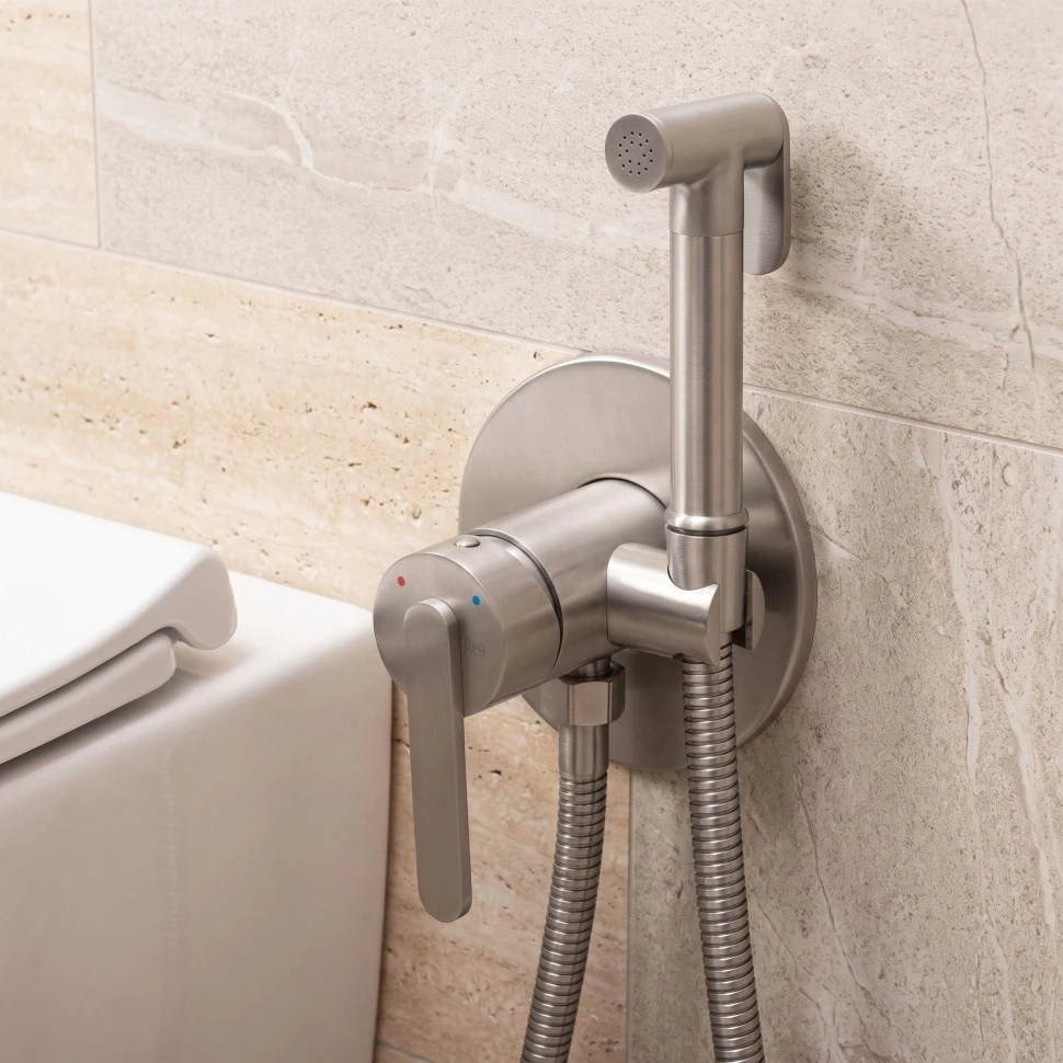 гігієнічний набір Rea Ontario brushed nickel (REA-B3900) - 2