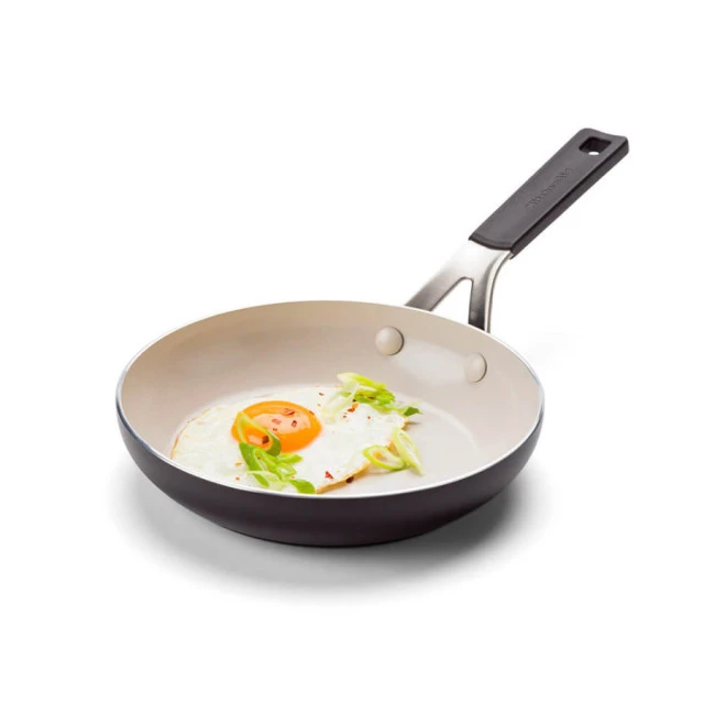 Сковорода KitchenAid АС, 20 см, з керамічним покриттям, матовий чорний (CC009713-001) - 2