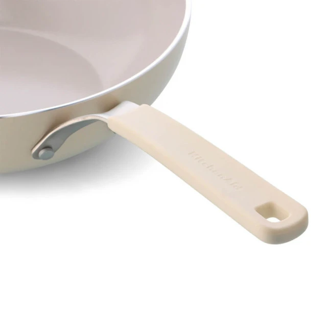 Сковорода KitchenAid АС, 28 см, з керамічним покриттям, кремовий - 2