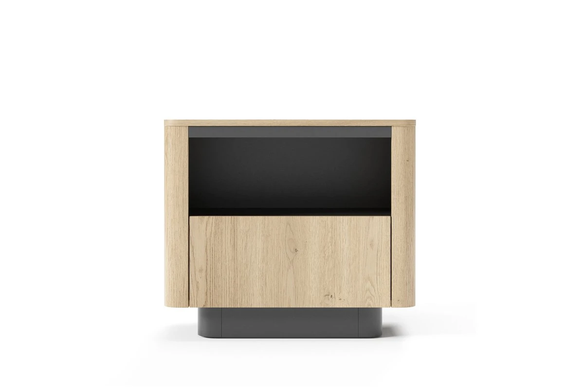 Тумба приліжкова Perfect Home Торро / Torro 1S/63 з 1 шухлядою Дуб кремона/чорний (PFH-091419)