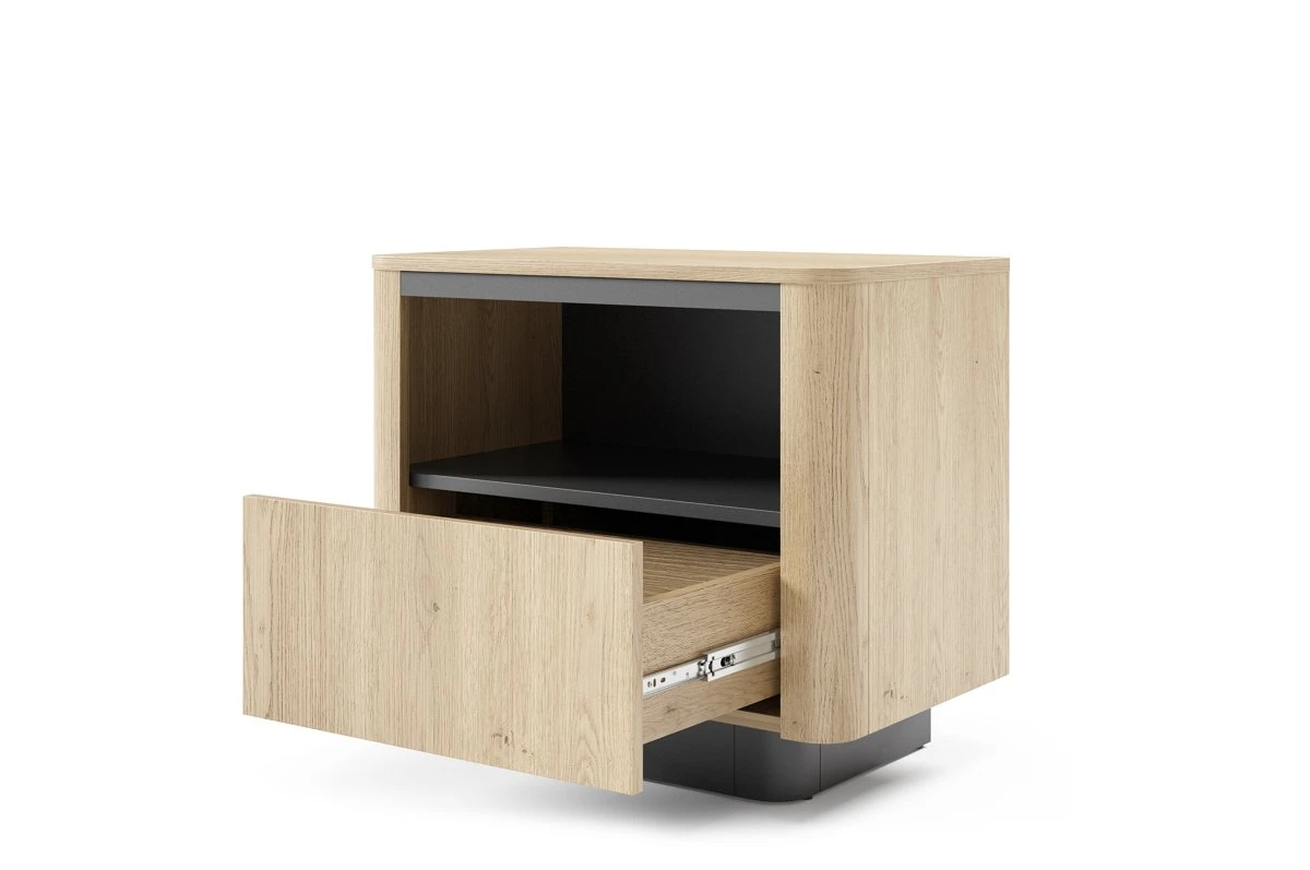 Тумба приліжкова Perfect Home Торро / Torro 1S/63 з 1 шухлядою Дуб кремона/чорний (PFH-091419) - 2