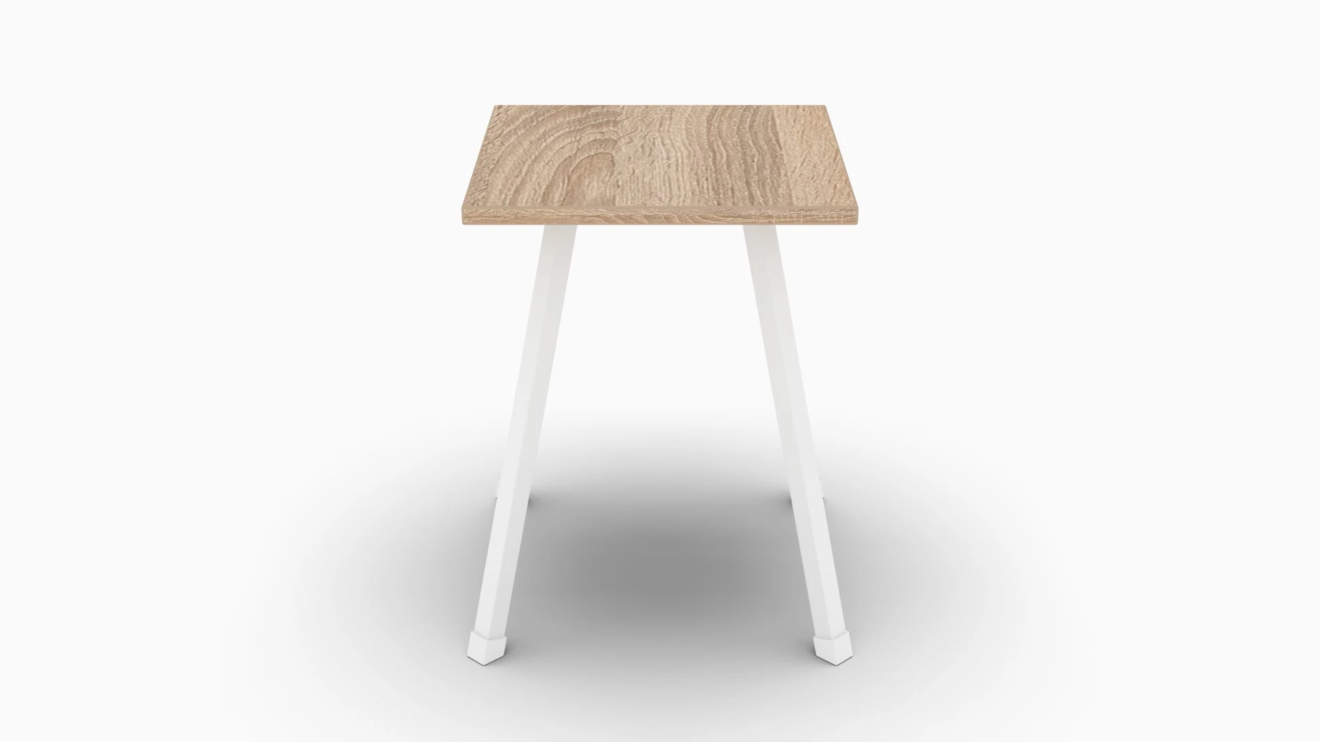 Кухонний табурет Ferrum-decor 430x320x320 Білий метал ДСП Дуб Сонома 16 мм (FRD-104643) - 2