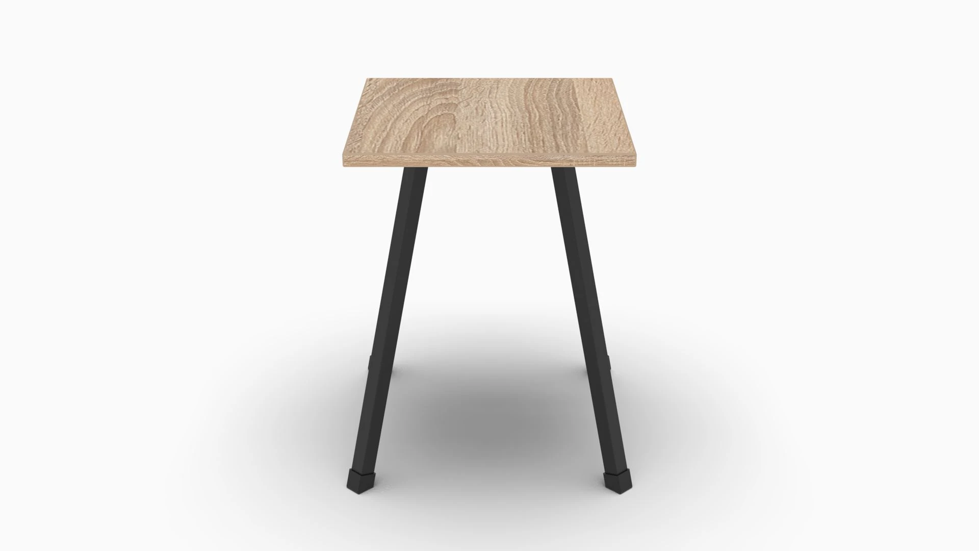 Табурет кухонний Ferrum-decor 430x320x320 Чорний метал ДСП Дуб Сонома 16 мм (FRD-104640) - 2
