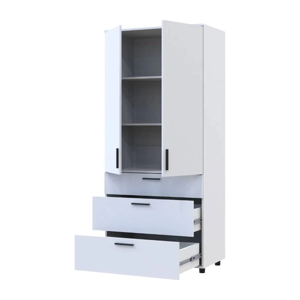 Шафа для одягу Doros Торн Білий 2 ДСП/3Ш (полиці) 90х51.6х200 (DRS-012020) - 2