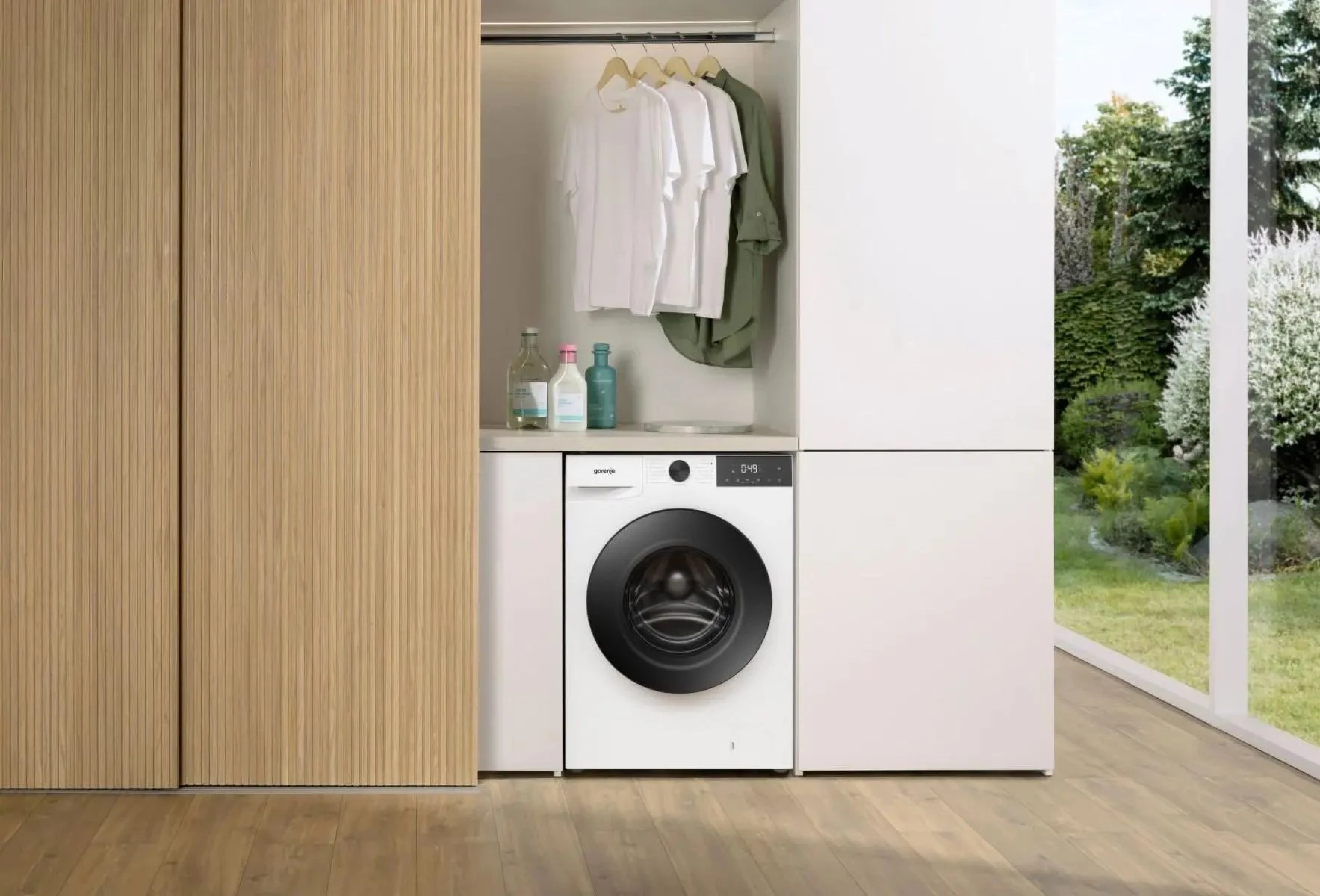 Пральна машина Gorenje фронтальна, 8кг, 1400, A+++, 51см, дисплей, пара, білий - 2