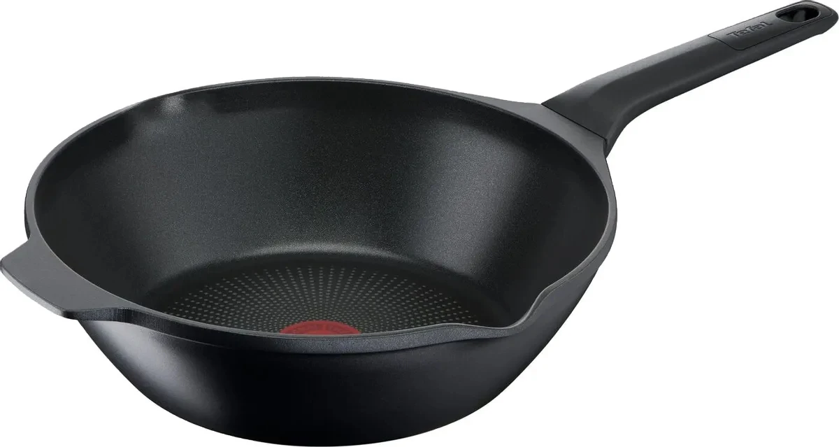 Сковорода ВОК Tefal DELICIO, 28см, алюміній, бакеліт, чорний