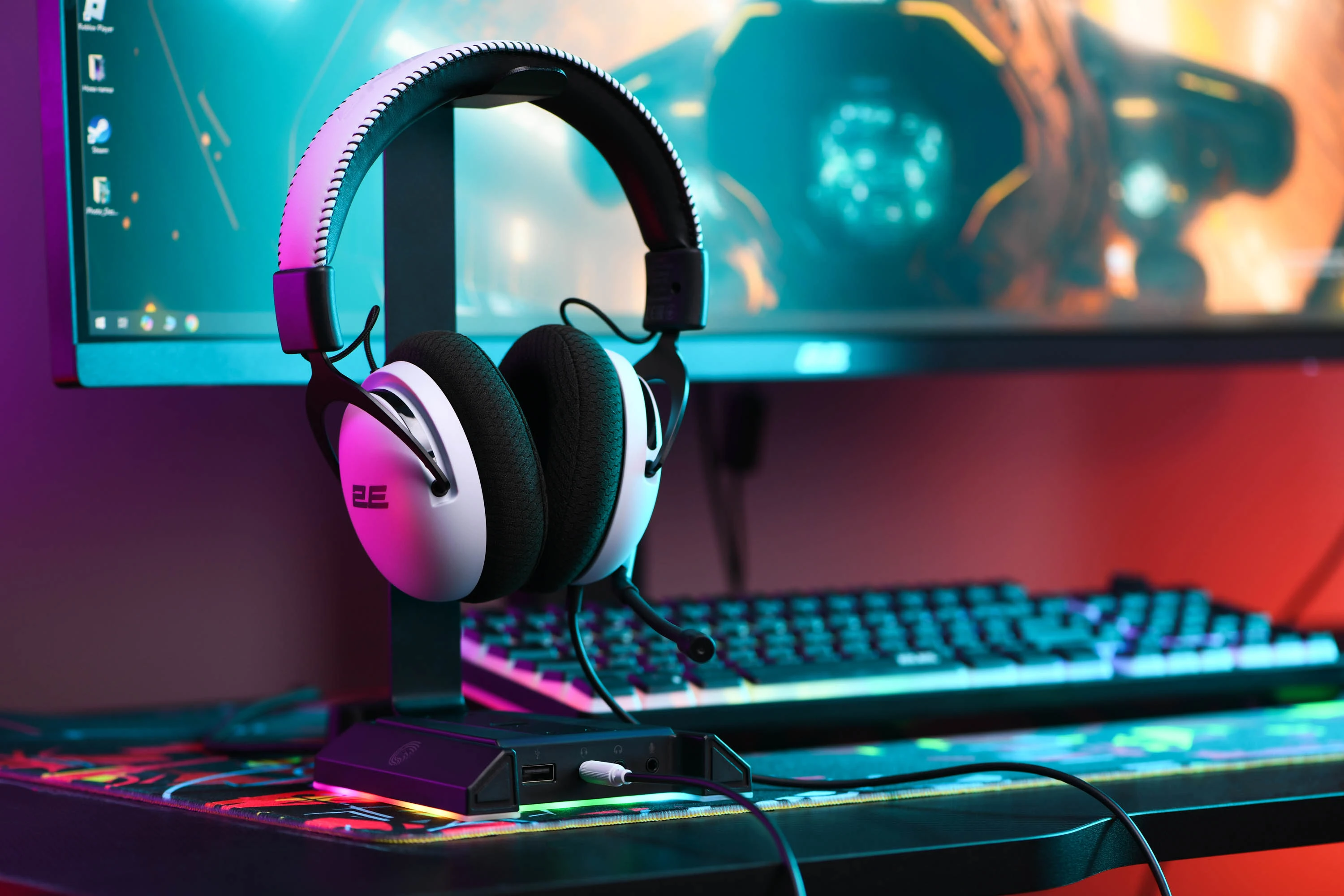 Гарнітура ігрова 2E GAMING HG310 V2, mini-jack, 1.5м, білий - 2