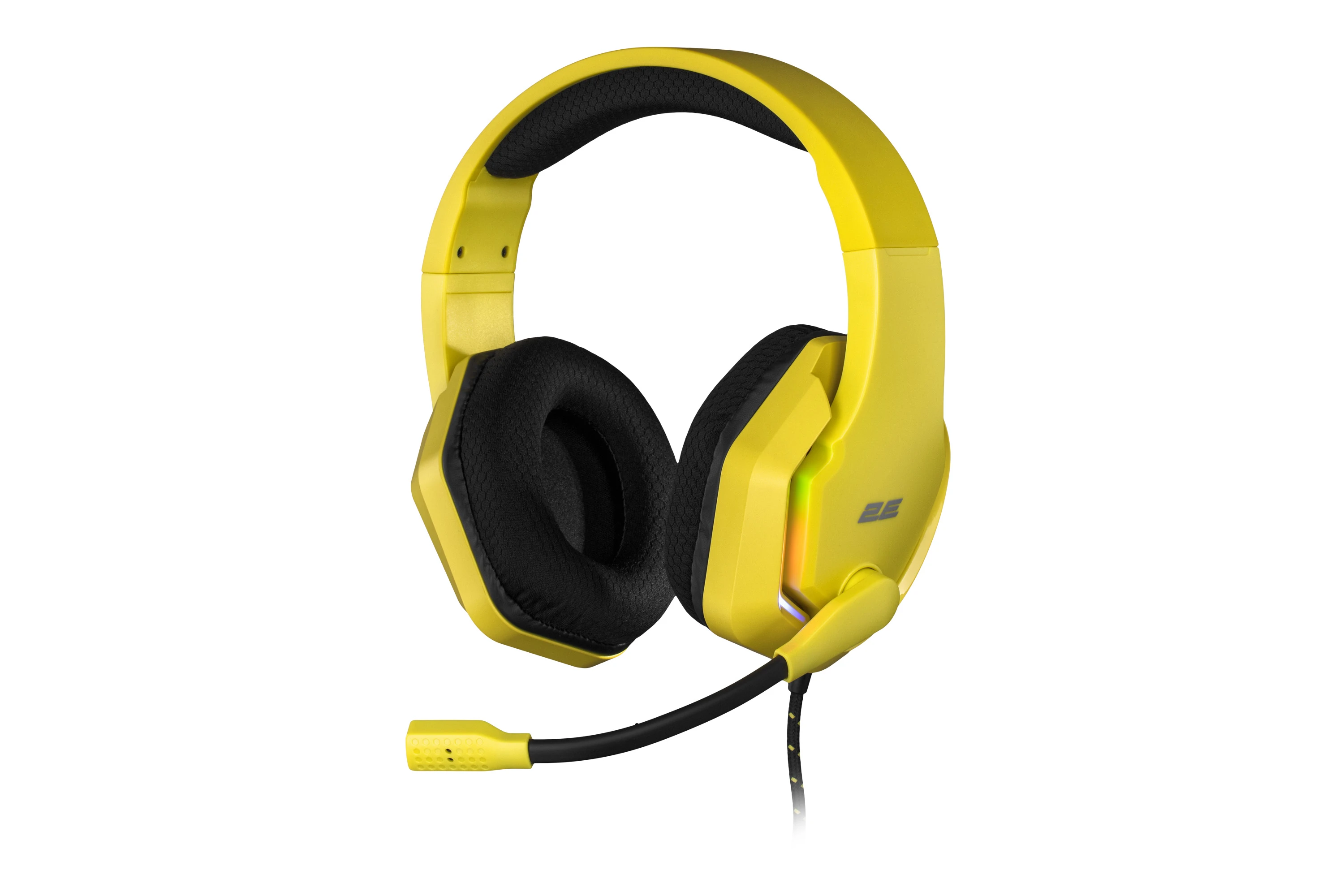 Гарнітура ігрова 2E GAMING HG315, 7.1, USB-A, RGB, 2м, жовтий - 2
