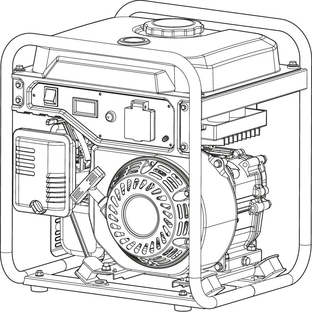 Генератор бензиновий інверторний Vitals IG 2.3bl 230В, 2.3/2.6кВт, ручний стартер, 22кг - 2