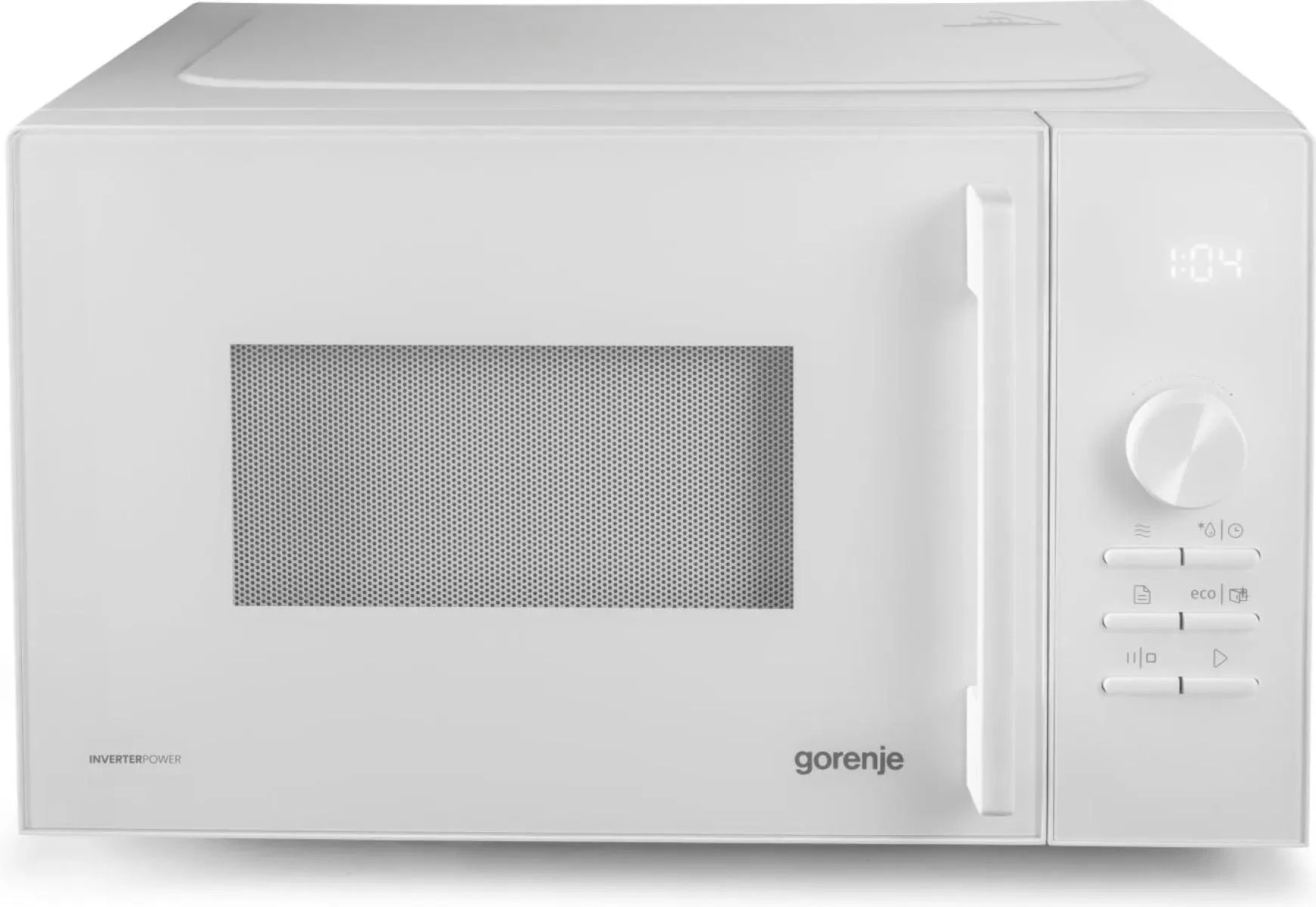 Мікрохвильова піч Gorenje, 23л, електр. керув., 800Вт, дисплей, 20 програм, інвертор, білий