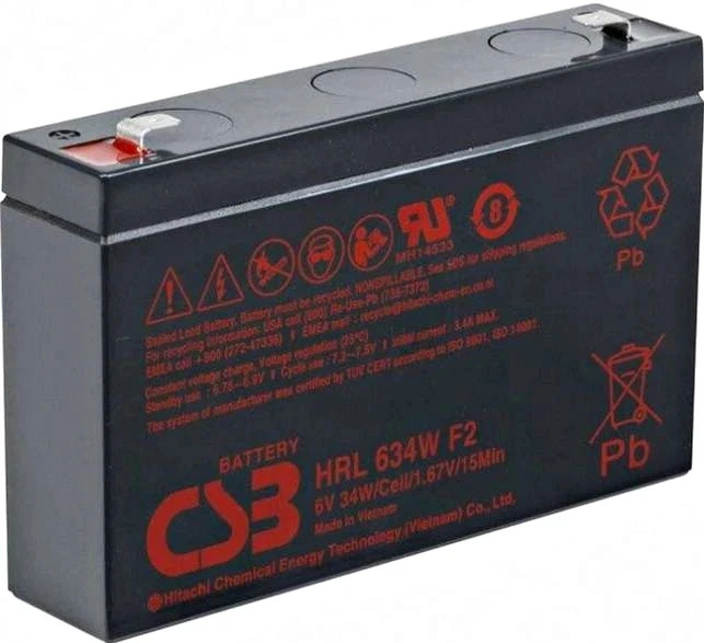 Акумуляторна батарея CSB, 6В, 9А•год