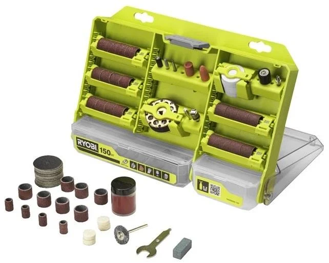 Комплект приладдя Ryobi RAR800K-150 1/8" для міні дриля гравера реноватора кейс 150шт