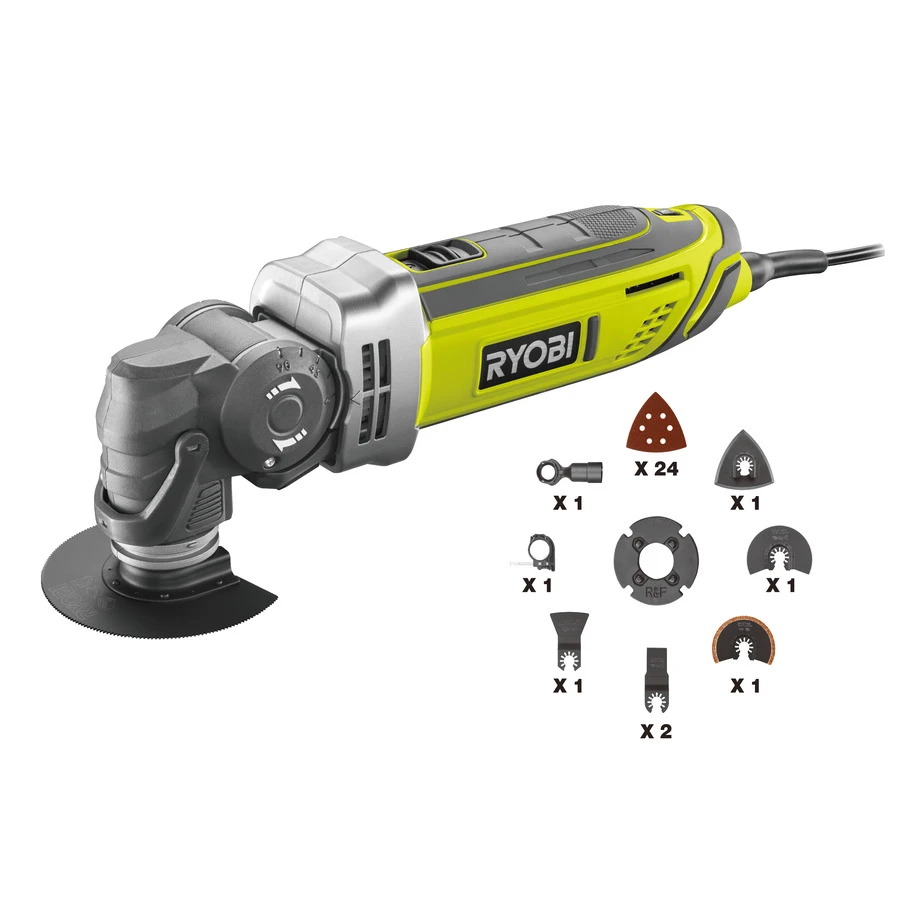 Багатофункціональний інструмент реноватор Ryobi RMT300-SA 300Вт 10000-20000об/хв кут коливань 3.2° 1