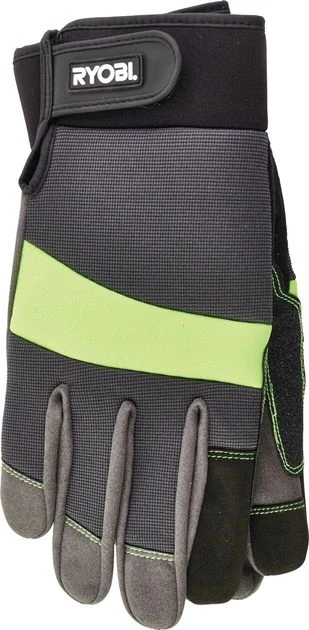 Рукавички робочі Ryobi RAC811L, захист від порізів, вологозахист, р.L, сіро-жовтий - 2