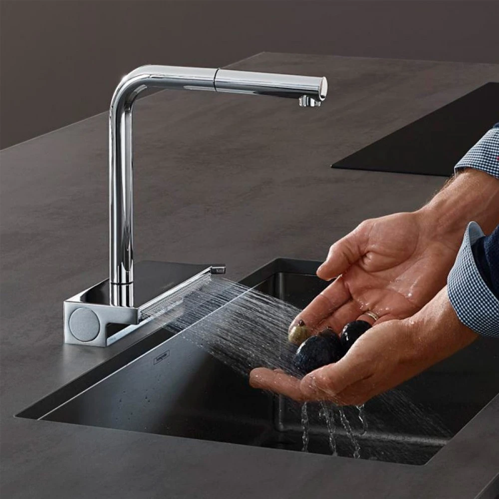 Змішувач для кухні Hansgrohe Aquno Select M81, довж.виливу - 210мм, поворотний, витяжний, 1 важіль, - 2