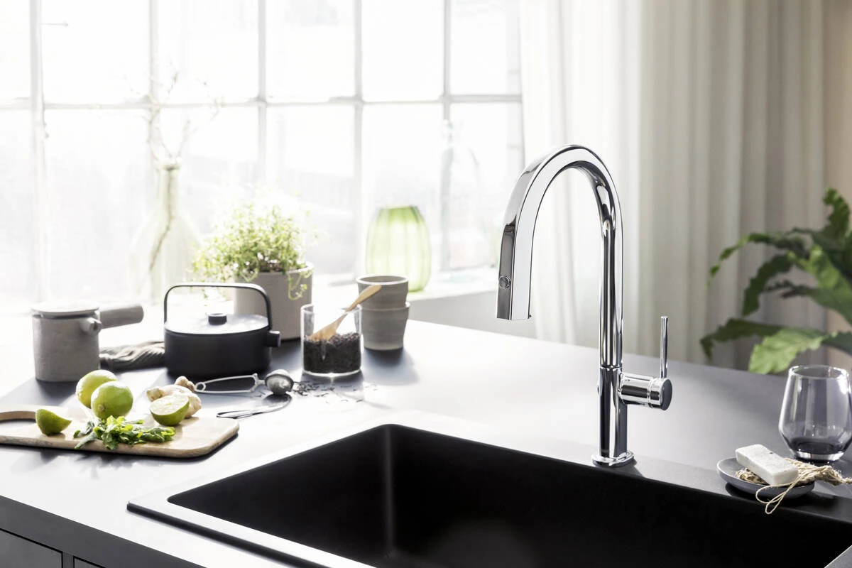 Змішувач для кухні Hansgrohe  Aqittura M91, довж.виливу - 215мм, витяжний, 1важіль, FilterSystem 210 - 2