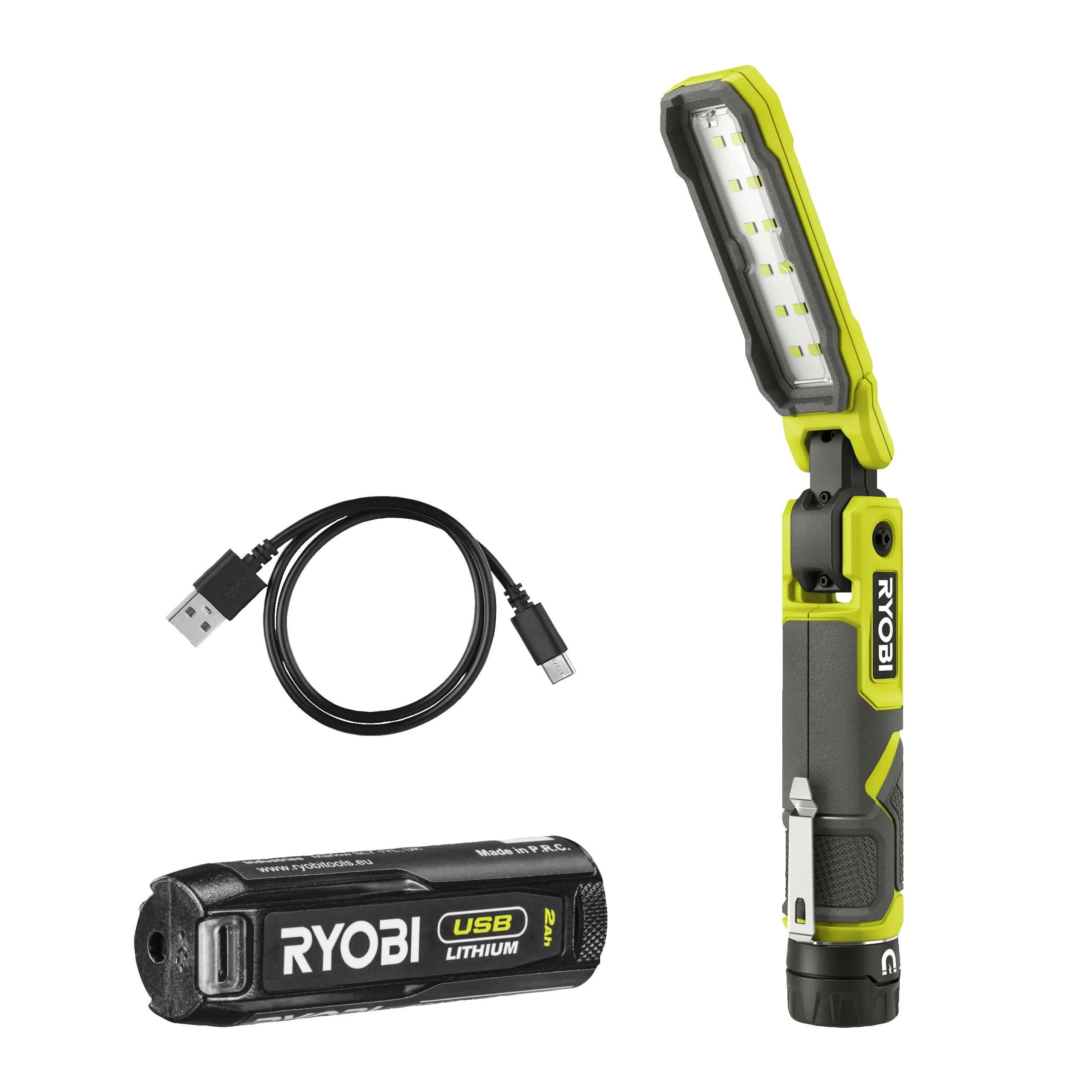 Ліхтар інспекційний акумуляторний Ryobi USB Lithium RLI4-120G, 4В, 2А·год, 650лм, 3 функції освітлен - 2